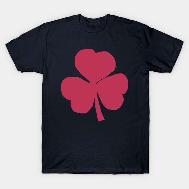 Shamrock in Viva Magenta St Patricks Day T-Shirt by ellenhenryart